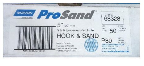 Norton Prosand  P80  HOOK & LOOP (5") Sanding Discs