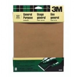 3M Sandpaper - 9" X 11" Medium 100 GRIT Aluminum Oxide Sandpaper (5 Pack)
