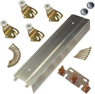 Twin Wheel Sliding Bypass Door Hardware 72"
