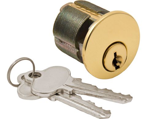 Em-D-Kay Mortise Cylinder (Brass) (1 1/4") (Keyed Alike)