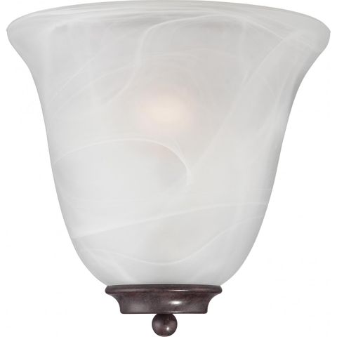 Empire - 1 Light Wall Sconce w/  Alabaster Glass - Old Bronze Finish