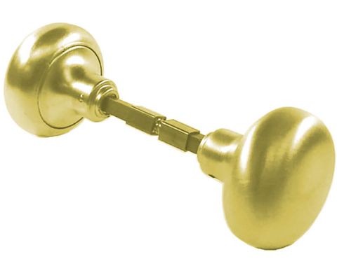 Brass Door Knob w/ Pinned Spindle (3/8") (Pair)