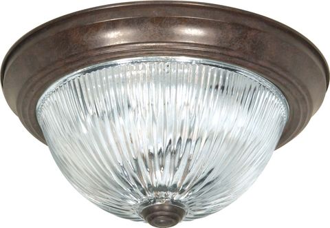 Dome Fixture (13") (Brown) (Clear Glass)