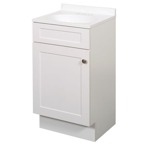 Combo Shaker Vanity & Top (White) (18" x 16")