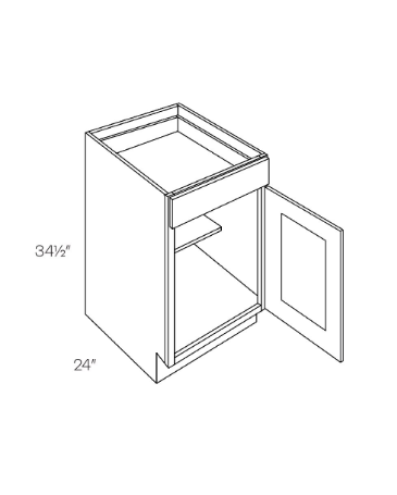 Oak Drawer Base Cabinet (12")