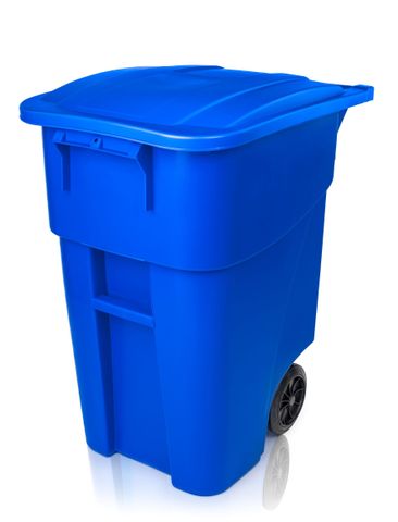 Roll Out Container w/ Lid (55 Gal) (Blue)