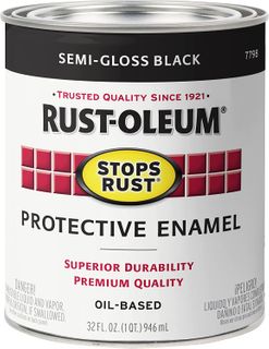 Stops Rust Oil Based Black Paint (Semi Gloss) (Quart)