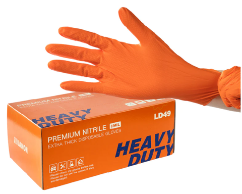 Disposable Heavy Duty Nitrile Gloves, 8 mil (100 units per Pack ) (20 Pack / Case)