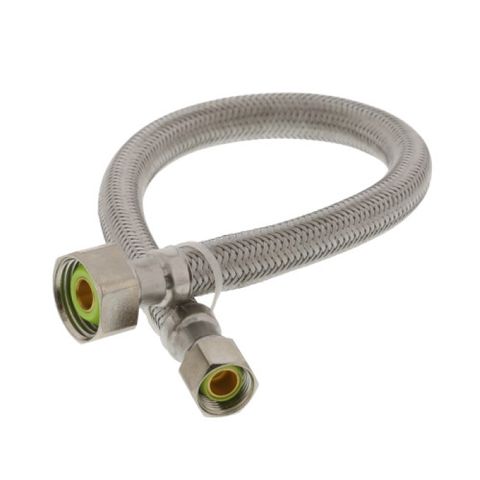 Faucet Supply Line, Braided Stainless Steel   (16" 3/8 x 1/2)