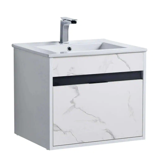 Alpine Vanity W/ Sink, White Marble (20")