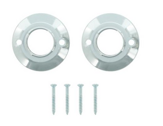 Shower Bar Flanges w/ Screws (1") (Pair)