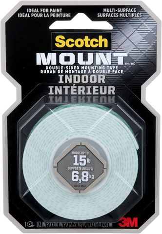 3M Indoor Foam Mounting Tape (Double Sided) (1/2" x 80")
