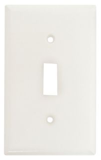 Standard Toggle Switch Plate (White)