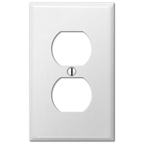 Jumbo Duplex Receptacle Plate (White)