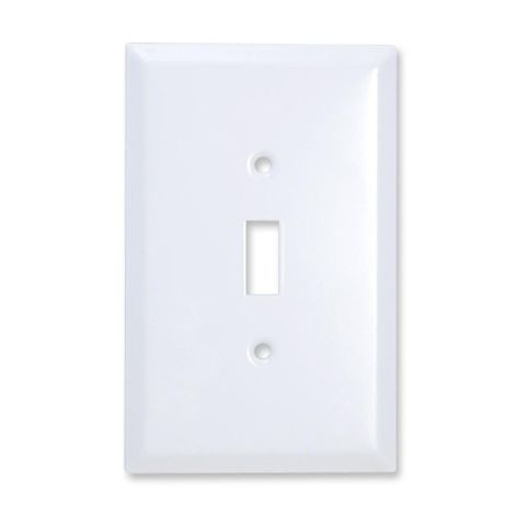 Jumbo Toggle Switch Plate (White)