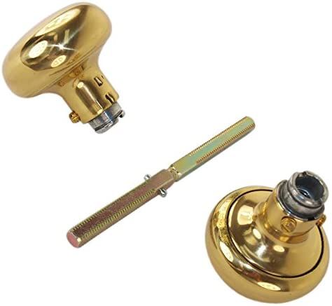Brass Door Knob w/ Split Spindle (Pair)