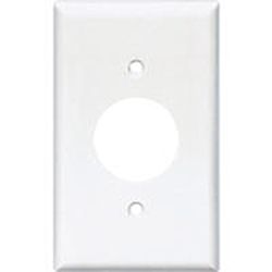 Jumbo Single Receptacle Plate (White)