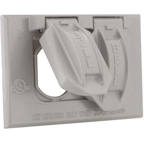 BELL N3R Weatherproof Duplex Outlet Cover (Aluminum Gray)