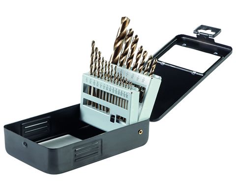 Gold Oxide Drill Bit Set In Metal Case (21 Piece)