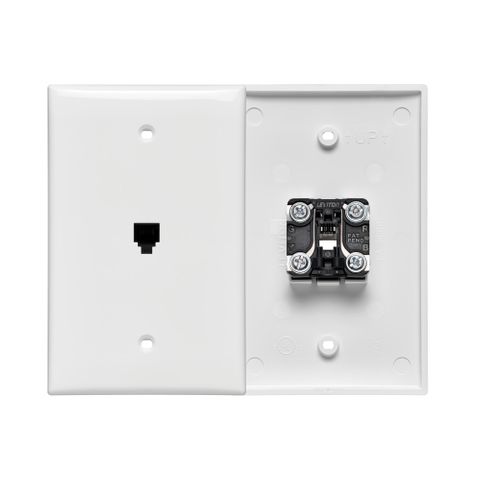 Phone Jack & Plate (White)