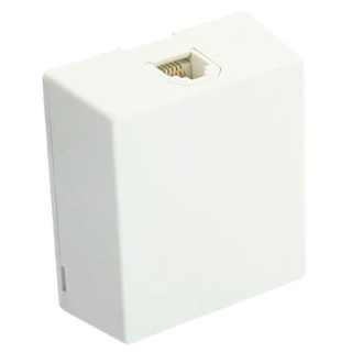 Wall Mount Phone Jack (White)