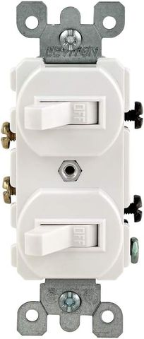 Duplex Toggle Switch (White)