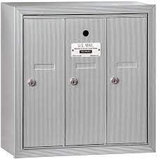 Post Office Approved Aluminum Mailbox - 3 Gang