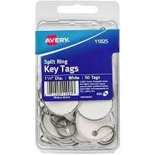 Metal Rim Key Tags (50 Pack)