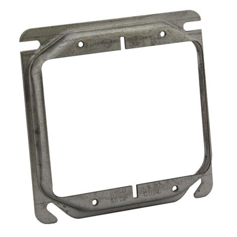 4" Square - 2 Gang Adapter Plate (1/2" Raised)
