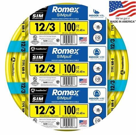 12/3 Romex Cable (100')