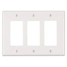 Decora Plate (White) (3 Gang)