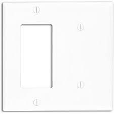 Decora Plate (White) (2 Gang) (1 Open 1 Closed)