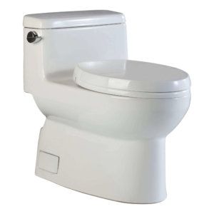 One Piece Elongated Toilet w/ Seat (Adjustable 10", 12", 14")