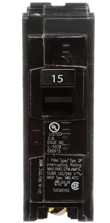 Siemens Single Pole Breaker (15 Amp)