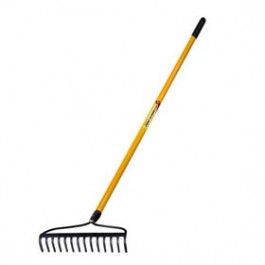 Steel Bow Rake W/ Fiberglass Handle (14 Tine)