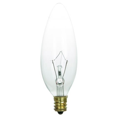 Chandelier Light Bulb (60 Watt) (Torpedo) (Clear)