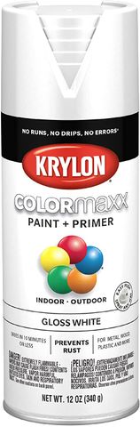 Color Maxx Paint & Primer (Gloss) (White) (12 oz)