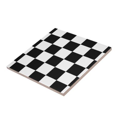 2" x 2" Black & White Checkered Tile