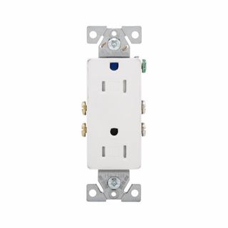 Tamper Resistant Decora Receptacle (White)