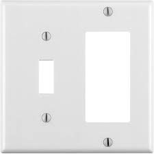 2 Gang Wall Plate Decora/Toggle (Plastic)