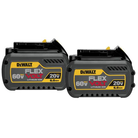 DEWALT 20V/60V MAX* Batteries, Premium, 6.0-Ah, 2-Pack