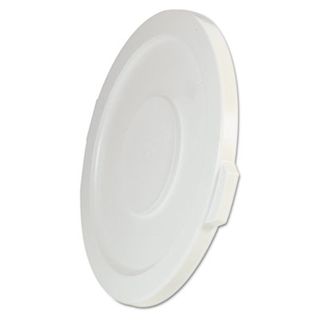 Flat Top Lid Round (32 Gal Brute Containers) (22.25" Dia) (White)