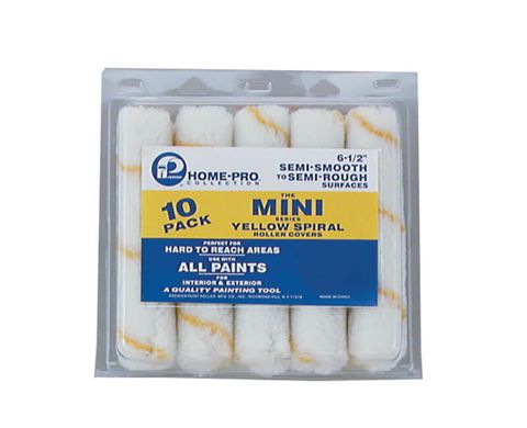 6 1/2" Mini Paint Roller Cover (3/8") (10 Pack)