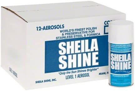 Sheila Shine Stainless Steel Cleaner & Polish Aerosol Spray (10 oz) (12 Case)