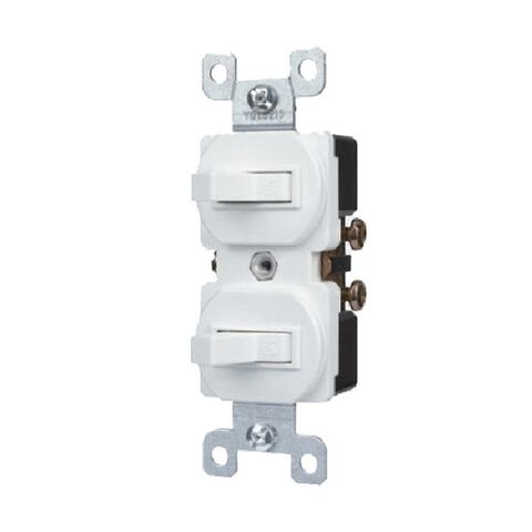 Duplex Toggle Switch (White)