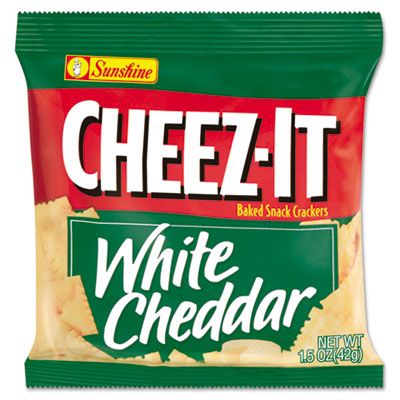 Cheez-It Crackers, White Cheddar (1.5 Oz Single-Serving Snack Bags) (8 Pack)