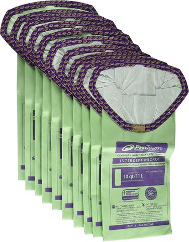 ProTeam Paper Bag, 10Qt Intercept, Super Coach Pro (10 Pack)