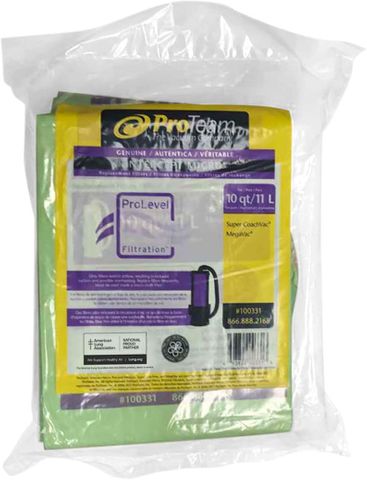 ProTeam Paper Bag, 10Qt Intercept, Super Coach Pro (10 Pack)