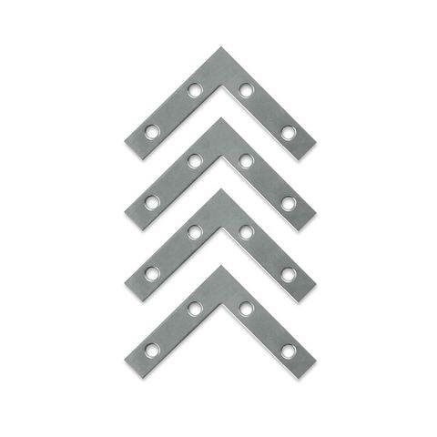 Flat Corner Brace (Zinc Plated) (1-1/2") (4 Pack)