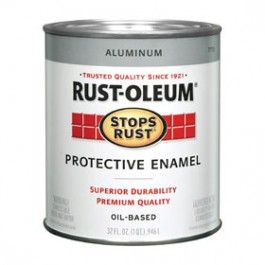 Stops Rust Oil Based Aluminum Paint  (Gloss) (Quart)